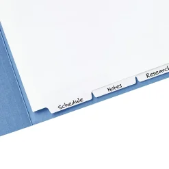 Dividers|Avery Narrow Write & Erase Paper Dividers for Classification Folders, 5 Tabs, Bottom Tabs (13164)