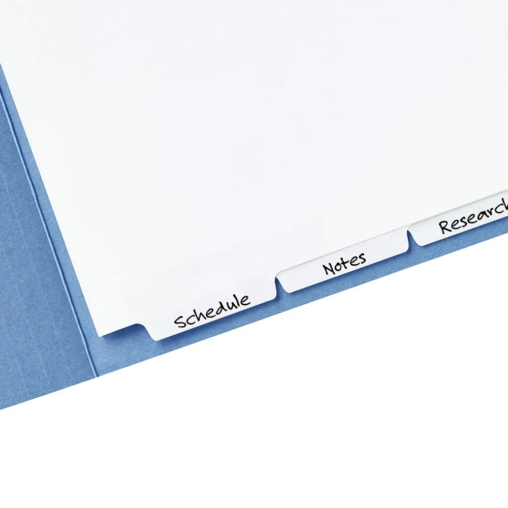 Dividers|Avery Narrow Write & Erase Paper Dividers for Classification Folders, 5 Tabs, Bottom Tabs (13164)