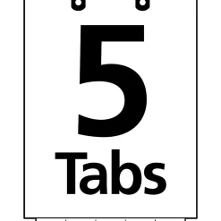Dividers|Avery Narrow Write & Erase Paper Dividers for Classification Folders, 5 Tabs, Bottom Tabs (13164)