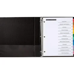 Dividers|Avery Office Essentials Table 'n Tabs Pre-Printed Monthly Paper Divider, Jan-Dec Tabs, Multicolor, 1 Set (AVE11679)