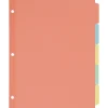 Dividers|Avery Plain Tab Write-On Paper Dividers, 5 Tabs, Multicolor, 36 Sets/Pack (11508)