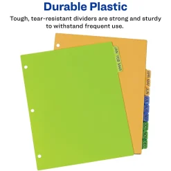 Dividers|Avery Plastic Pre-Printed Monthly Plastic Divider, Jan-Dec Tabs, Multicolor, 1 Set (11331)