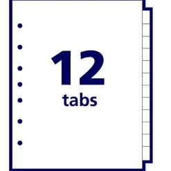 Dividers|Avery Pre-Printed Mini Paper Dividers, A-Z Tabs, White (11313)