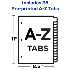 Dividers|Avery Pre-Printed Paper Dividers with Laminated Tabs, A-Z Tabs, Buff, Copper Reinforced (24280)