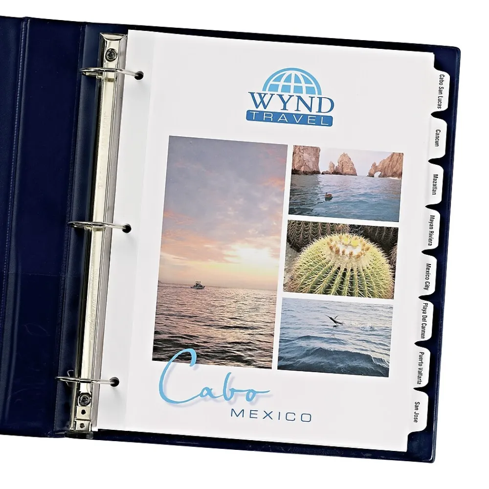 Dividers|Avery Print-On Paper Dividers, 8 Tabs, White, 25 Sets/Pack (11554)