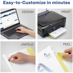 Dividers|Avery Print-On Unpunched Paper Dividers, 8 Tabs, White, 5 Sets/Pack (11553)