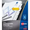 Dividers|Avery Print-On Unpunched Paper Dividers, 5 Tabs, White, 5 Sets/Pack (11516)