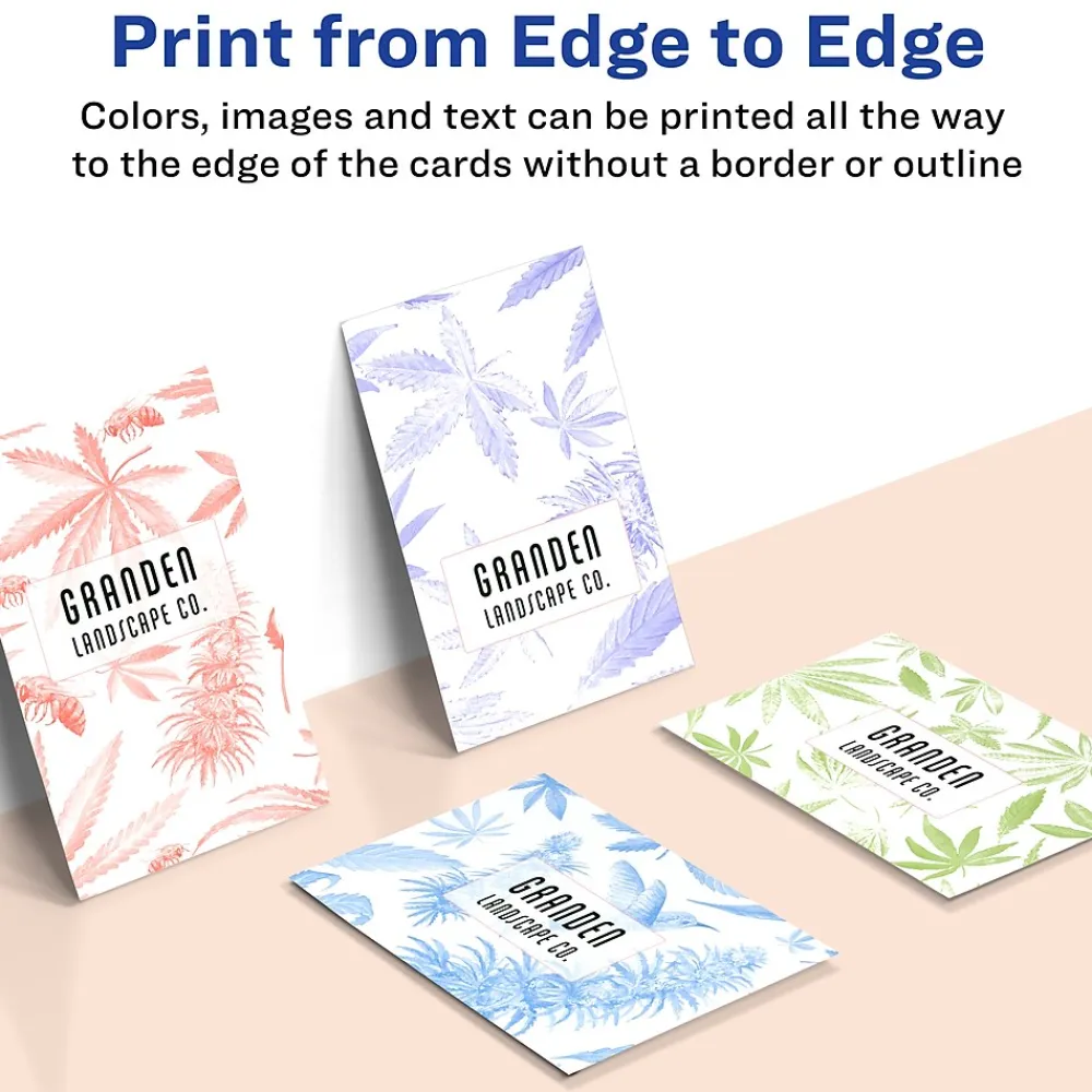 Business Cards*Avery Print-to-the-Edge Business Cards, 2" x 3 1/2", Matte White, 160 Per Pack (5881)