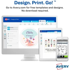 Labels|Avery Print-to-the-Edge Laser/Inkjet Oval Labels, 2