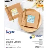 Labels|Avery Print-to-the-Edge Laser/Inkjet Square Labels, 2" x 2", Glossy White, 120 Labels/Pack (22565)