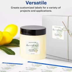 Clearance Avery Print-to-the-Edge Laser/Inkjet Square Labels, 1 1/2" x 1 1/2", White, 600 Labels/Pack (22805)