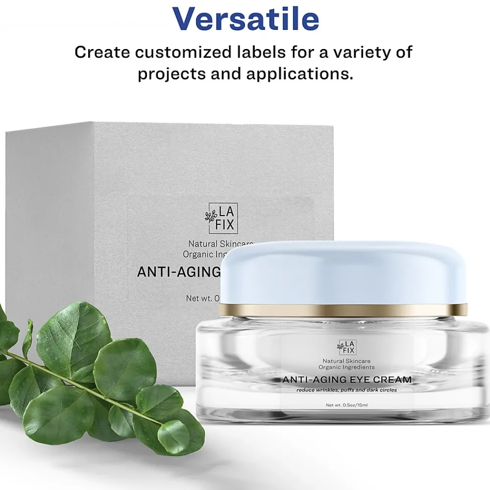 Labels|Avery Print-to-the-Edge Laser/Inkjet Rectangle Labels, 2" x 3", Glossy Clear, 80 Labels/Pack (22822)