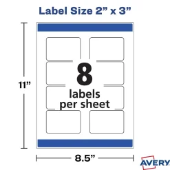 Labels|Avery Print-to-the-Edge Laser/Inkjet Rectangle Labels, 2