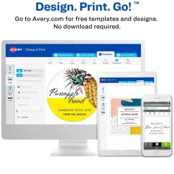 Labels|Avery Print-to-the-Edge Laser/Inkjet Rectangle Labels, 3