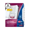 Dividers|Avery Ready Index Table of Contents Paper Dividers, Jan-Dec Tabs, White, 6 Sets/Pack (11826)
