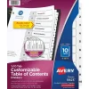 Dividers|Avery Ready Index Table of Contents Paper Dividers, 1-10 Tabs, White, 6 Sets/Pack (11823)