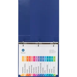 Dividers|Avery Ready Index Table of Contents Pre-Printed Paper Dividers, 15 Tabs, Multicolor, 1 Set (11143)