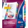 Dividers|Avery Ready Index Table of Contents Pre-Printed Numeric Paper Divider, 31 Tabs, Multicolor, 1 Set (11129)