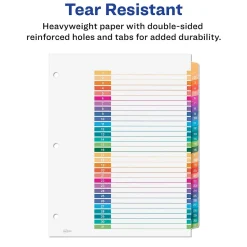 Dividers|Avery Ready Index Table of Contents Pre-Printed Numeric Paper Divider, 31 Tabs, Multicolor, 1 Set (11129)