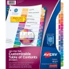 Dividers|Avery Ready Index Table of Contents Pre-Printed Monthly Paper Divider, Jan - Dec Tabs, Multicolor, 1 Set (11127)