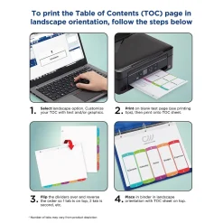 Dividers|Avery Ready Index Table of Contents Paper Dividers, 1-31 Tabs, Contemporary Multicolor (11846)