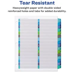 Dividers|Avery Ready Index Table of Contents Double Column Paper Dividers, 1-32 Tabs, Multicolor (11322)