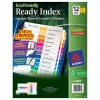 Dividers|Avery Ready Index Table of Contents EcoFriendly Paper Dividers, 1-12 Tabs, Multicolor, 3 Sets/Pack (11083)
