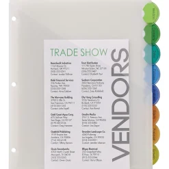 Dividers|Avery Style Edge Insertable Plastic Dividers with Pocket, 8 Tabs, Multicolor (11293)