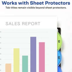 Dividers|Avery Style Edge Insertable Plastic Dividers with Pocket, 5 Tabs, Multicolor (11292)