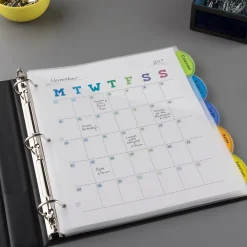 Dividers|Avery Style Edge Insertable Plastic Dividers with Pocket, 5 Tabs, Multicolor (11292)