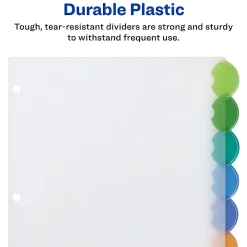 Dividers|Avery Style Edge Insertable Plastic Dividers, 8 Tab, Multicolor (11201)