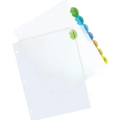 Dividers|Avery Style Edge Insertable Plastic Dividers, 8 Tab, Multicolor (11201)