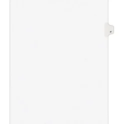 Dividers|Avery Style Individual Legal Divider, Tab F, 8.5" x 11", White, 25/Set (01406)