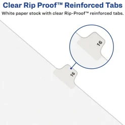 Dividers|Avery Style Individual Legal Divider, Tab F, 8.5" x 11", White, 25/Set (01406)