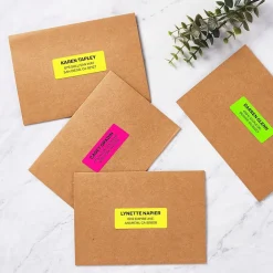 Discount Avery Sure Feed Laser Address Labels, 1 x 2 5/8", Assorted Neon Colors, 450 Labels/Pack (5979)