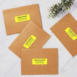 Outlet Avery Sure Feed Laser Address Labels, 1" x 2 5/8", Neon Yellow, 750 Labels/Pack (5972) Bright Yellow