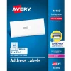 New Avery Sure Feed Laser Address Labels, 1" x 2-5/8", White, 7,500 Labels/Box (45160)