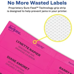 Labels|Avery Sure Feed Laser Burst Label, 2 1/4