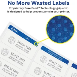 Labels|Avery Sure Feed Laser Round Labels, 1-2/3