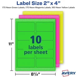 Labels|Avery Sure Feed Laser Shipping Labels, 2