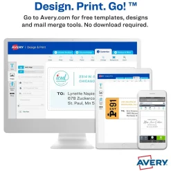 Labels|Avery Sure Feed Laser Shipping Labels, 2