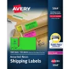 New Avery Sure Feed Laser Shipping Labels, 2"x 4", Neon Assorted, 1,000 Labels/Box (5964)
