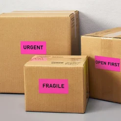 Online Avery Sure Feed Laser Shipping Labels, 2"x 4", Neon Magenta, 1,000 Labels/Box (5974)