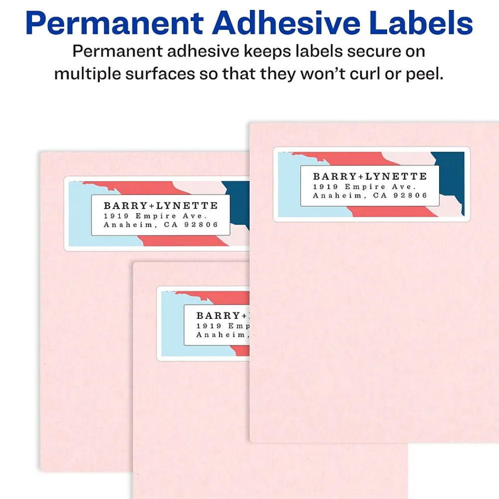 Online Avery Sure Feed Laser/Inkjet Shipping Labels, 3-1/3" x 4", White, 1,500 Labels/Box (95940)