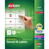Labels|Avery Sure Feed Laser/Inkjet Multipurpose Labels, 1" Dia, White, 945 Labels/Pack (6450)