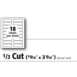 Labels|Avery Sure Feed Laser/Inkjet Extra Large File Folder Labels, 15/16" x 3-7/16", White, 450 Labels/Pack (8425)
