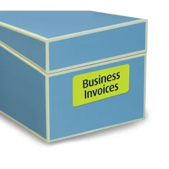 Labels|Avery Sure Feed Laser/Inkjet ID Labels, 2 x 4, Assorted Neon, 120 Labels/Pack (6481)