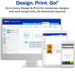 Labels|Avery Sure Feed Laser/Inkjet Durable Print-to-the-Edge Labels, 3.5