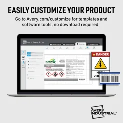 Labels|Avery Surface Safe Laser/Inkjet Label Safety Signs, 5