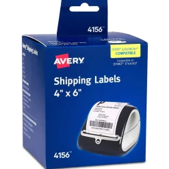 Best Avery Thermal Shipping Labels, 4" x 6", Matte White, 220 Labels/Roll (4156)